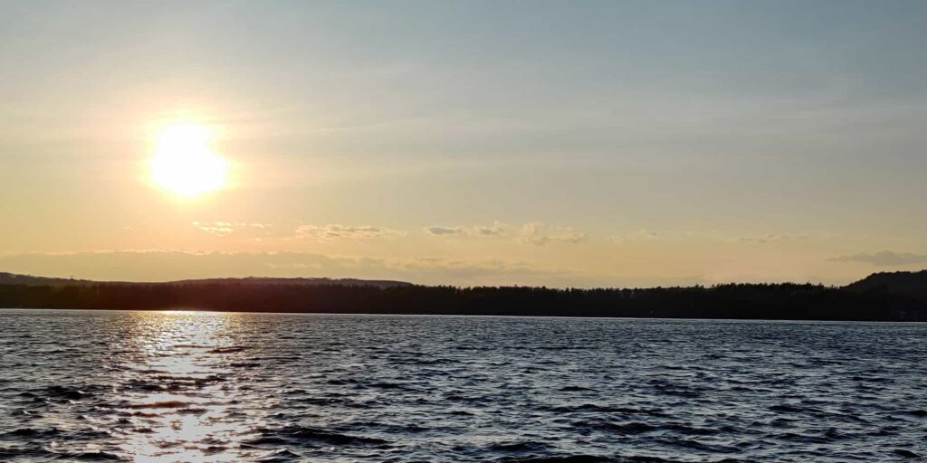 Sunset over Massabesic Lake in Auburn, NH